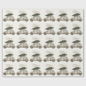 居心地の良いフェスティバル素朴クリスマス ラッピングペーパー (フラット)