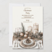 居心地の良いフェスティバル素朴クリスマス 招待状 (正面)