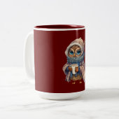 居心地の良いフクロウコーヒー ツートーンマグカップ (正面左)
