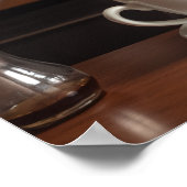 居心地の良いフランネルのカフェイン入りイヌ ポスター (角)