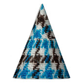 居心地の良いフランネルの生地、テクスチャの背景。 パーティーハット (左)