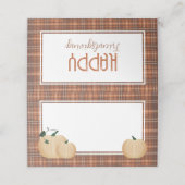 居心地の良いフランネルフレンドシップディナー プレイスカード (外部開封)