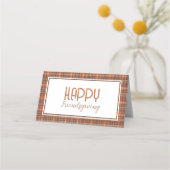 居心地の良いフランネルフレンドシップディナー プレイスカード (裏面)