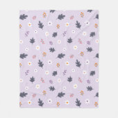 居心地の良いフローラルパターン フリースブランケット (正面)