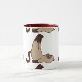 居心地の良いブラウンキャットマグカップ猫好き マグカップ (中央)