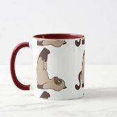 居心地の良いブラウンキャットマグカップ猫好き マグカップ (左)