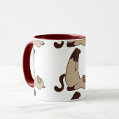 居心地の良いブラウンキャットマグカップ猫好き マグカップ (正面左)