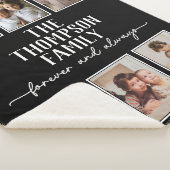 居心地の良いブラックパーソナライズされたカスタムフォトコラージュシェップ シェルパブランケット (3/4)