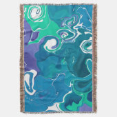 居心地の良いブランケット大理石デザインスタイル。 スローブランケット (正面縦)