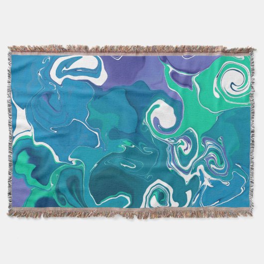 居心地の良いブランケット大理石デザインスタイル。 スローブランケット (正面)