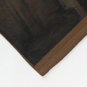 居心地の良いブルドッグがキャビンに フリースブランケット (角)