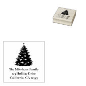 居心地の良いブルー素朴クリスマス ラバースタンプ (押印)