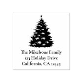 居心地の良いブルー素朴クリスマス ラバースタンプ (インプリント)