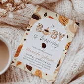 居心地の良いベビーがコーヒーをテーマにしたベビーシャワーを醸造 招待状