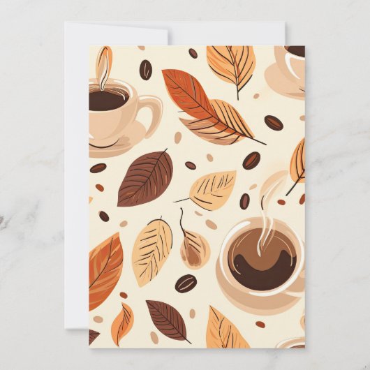 居心地の良いベビーがコーヒーをテーマにしたベビーシャワーを醸造 招待状 (裏面)