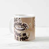 「居心地の良いホットチョコレート：マグカップでハグ」 コーヒーマグカップ (正面左)