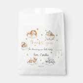 居心地の良いホワイトウッドランド赤ちゃんシャワーありがとう フェイバーバッグ (正面)