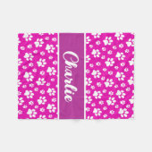 居心地の良いポーパーソナライズされたトプリントドッグブランケットカスタム- P フリースブランケット (正面(横))