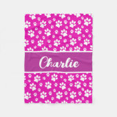 居心地の良いポーパーソナライズされたトプリントドッグブランケットカスタム- P フリースブランケット (正面)