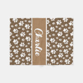 居心地の良いポーパーソナライズされたトプリントドッグブランケットカスタム- P フリースブランケット (正面(横))