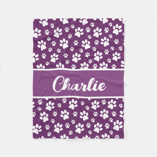 居心地の良いポーパーソナライズされたトプリントドッグブランケットカスタム- P フリースブランケット (正面)