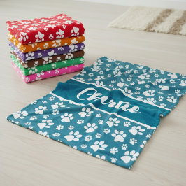 居心地の良いポーパーソナライズされたトプリントドッグブランケットカスタム- P フリースブランケット