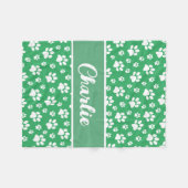 居心地の良いポーパーソナライズされたトプリントドッグブランケットカスタム- P フリースブランケット (正面(横))