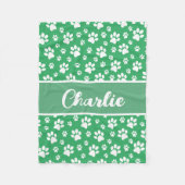 居心地の良いポーパーソナライズされたトプリントドッグブランケットカスタム- P フリースブランケット (正面)