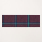 居心地の良いマルーンプレイドとスイスドット ヨガマット (正面(横))