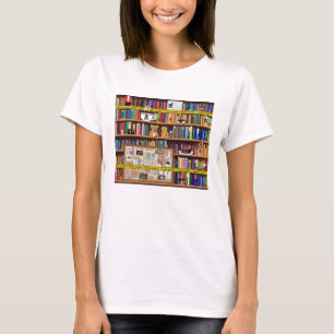 居心地の良いミステリーブックシェルフ Tシャツ
