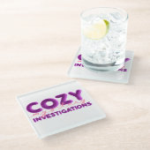 居心地の良いミステリー調査コースター ガラスコースター (アングル)