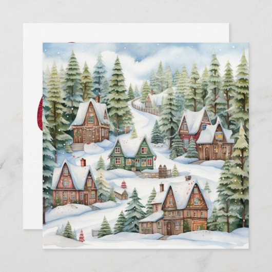 居心地の良いメリークリスマスカード シーズンカード (正面/裏面)