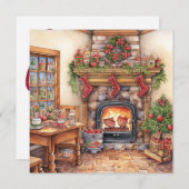 居心地の良いメリークリスマスカード シーズンカード (正面/裏面)