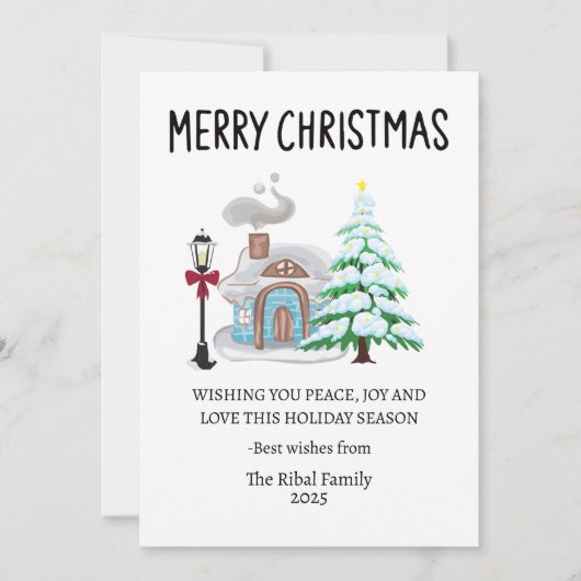 居心地の良いメリークリスマスカード シーズンカード (正面)