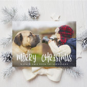 居心地の良いメリークリスマスホリデーフォトカード シーズンカード