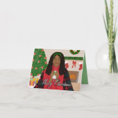 居心地の良いメリークリスマス – アフリカ系アメリカ人クリスマス カード (正面)