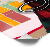 居心地の良いメリークリスマス – アフリカ系アメリカ人女性 ポスター (コーナー)