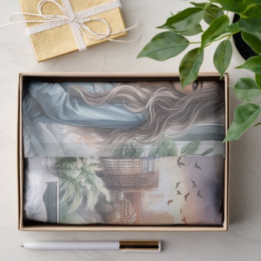 居心地の良いモーニングアーバンガールウォーター色の切り離し 薄葉紙 (ギフト)