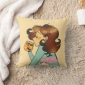 居心地の良いモーニングコーヒームードアート クッション (ブランケット)