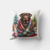 居心地の良いラブラドールレトリエバードックラバークリスマスクリスマス クッション (裏面)