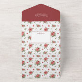 居心地の良いレッドキャビンの森 |フォトクリスマスカード オールインワン招待状 (外側)