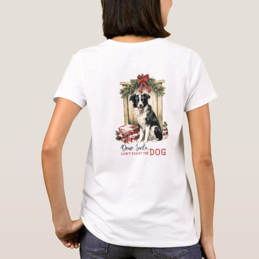 居心地の良いレトロなクリスマス忘れファームは犬ではない Tシャツ (裏面)