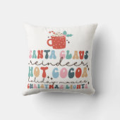 居心地の良いレトロクリスマスカラフルおもしろい クッション (裏面)