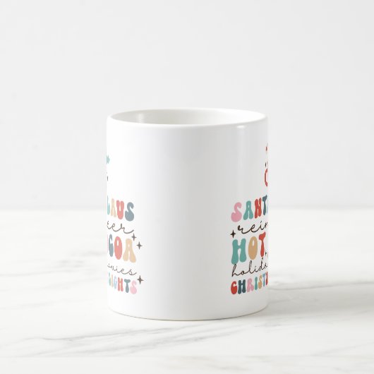 居心地の良いレトロクリスマスカラフルおもしろい コーヒーマグカップ (中央)