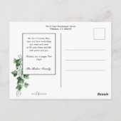 居心地の良いヴィンテージクリスマスアイビーカバーの窓 ポストカード (裏面)