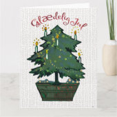 居心地の良いヴィンテージクリスマスツリーGlug Jul カード (正面)