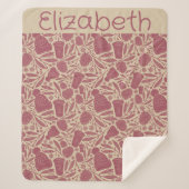 居心地の良いヴィンテージクリスマスビーニーのコーヒーパターン シェルパブランケット (正面)