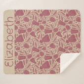 居心地の良いヴィンテージクリスマスビーニーのコーヒーパターン シェルパブランケット (正面(横))