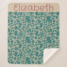 居心地の良いヴィンテージクリスマスブルーミッテンパターン シェルパブランケット