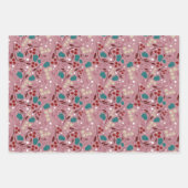 居心地の良いヴィンテージクリスマスプレゼント ラッピングペーパーシート (正面3)